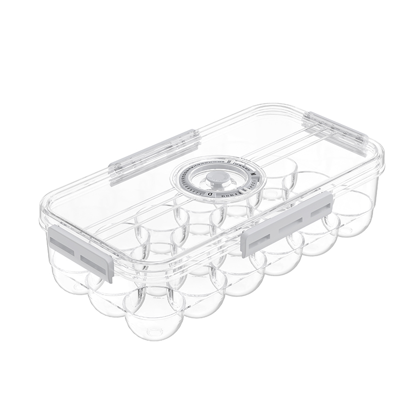 Stackbar 18-räkning ägglagringsfack med Time Tracker lock 