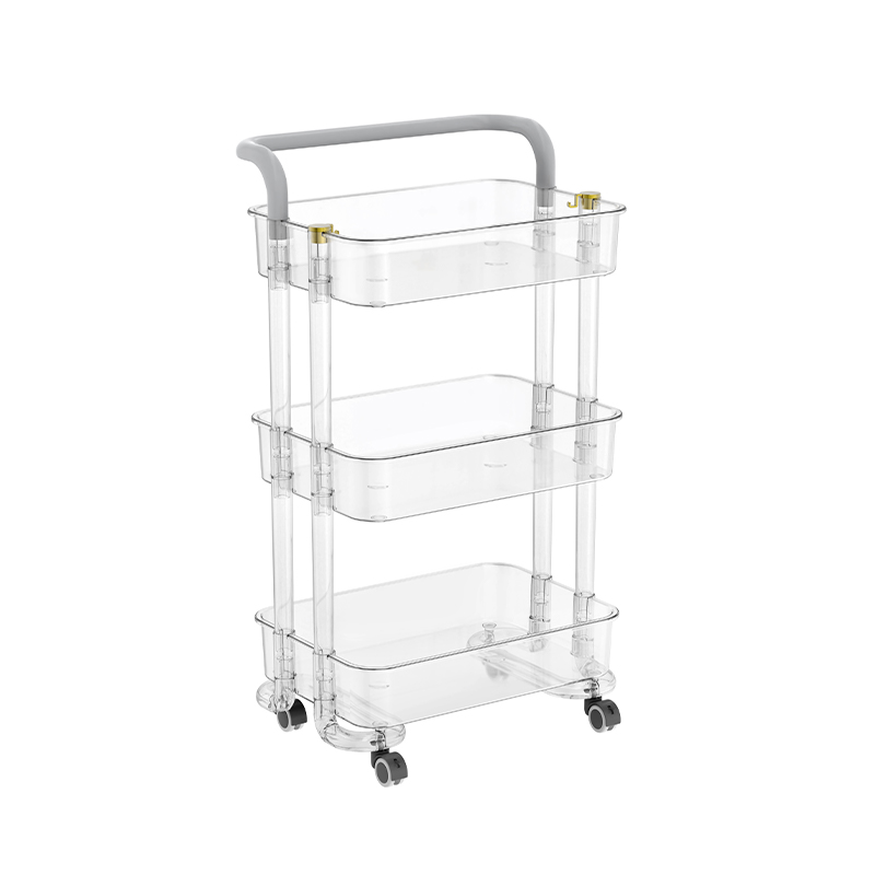3-nivå Pet Pp ABS Mobile Storage Organizer Cart