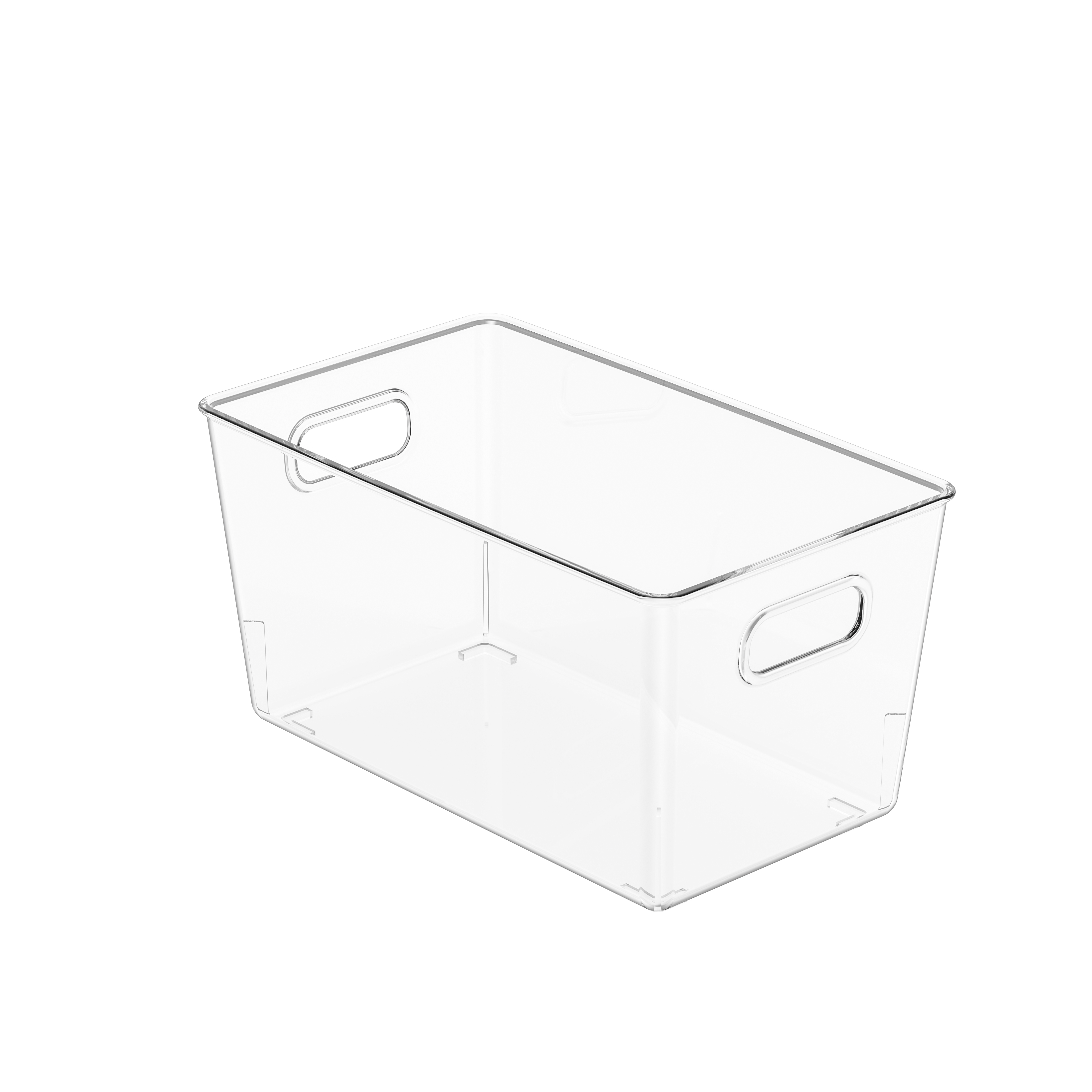 Klar stapelbar förvaringsfack med lock